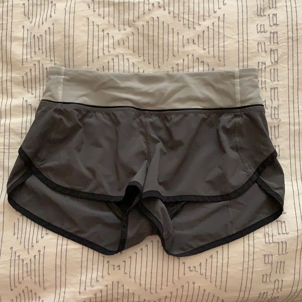 Grey size 4 lululemon shorts